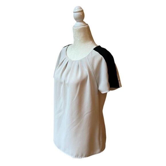 Calvin Klein Color Block Shoulder Blouse - Picture 6 of 14